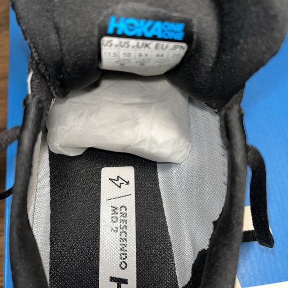 HOKA Crescendo 2 MD Track and Field Shoes Black/White Size Men’s 10 - Women 11.5 - Picture 7 of 8